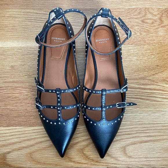 New Givenchy Studded Leather Ballet Flat - Picture 2 of 9